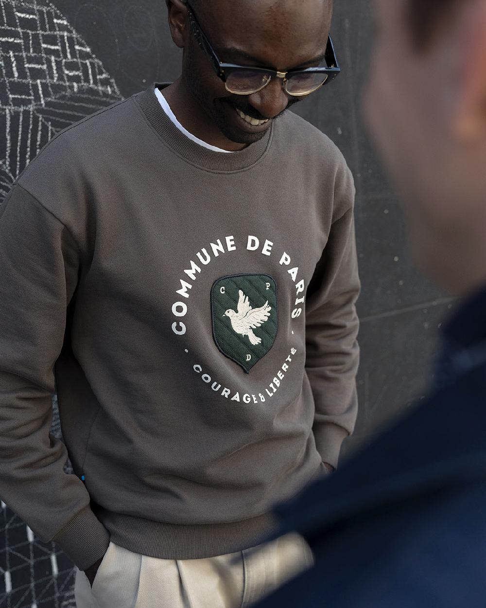 Commune De Paris Sweatshirt Blason Kaki