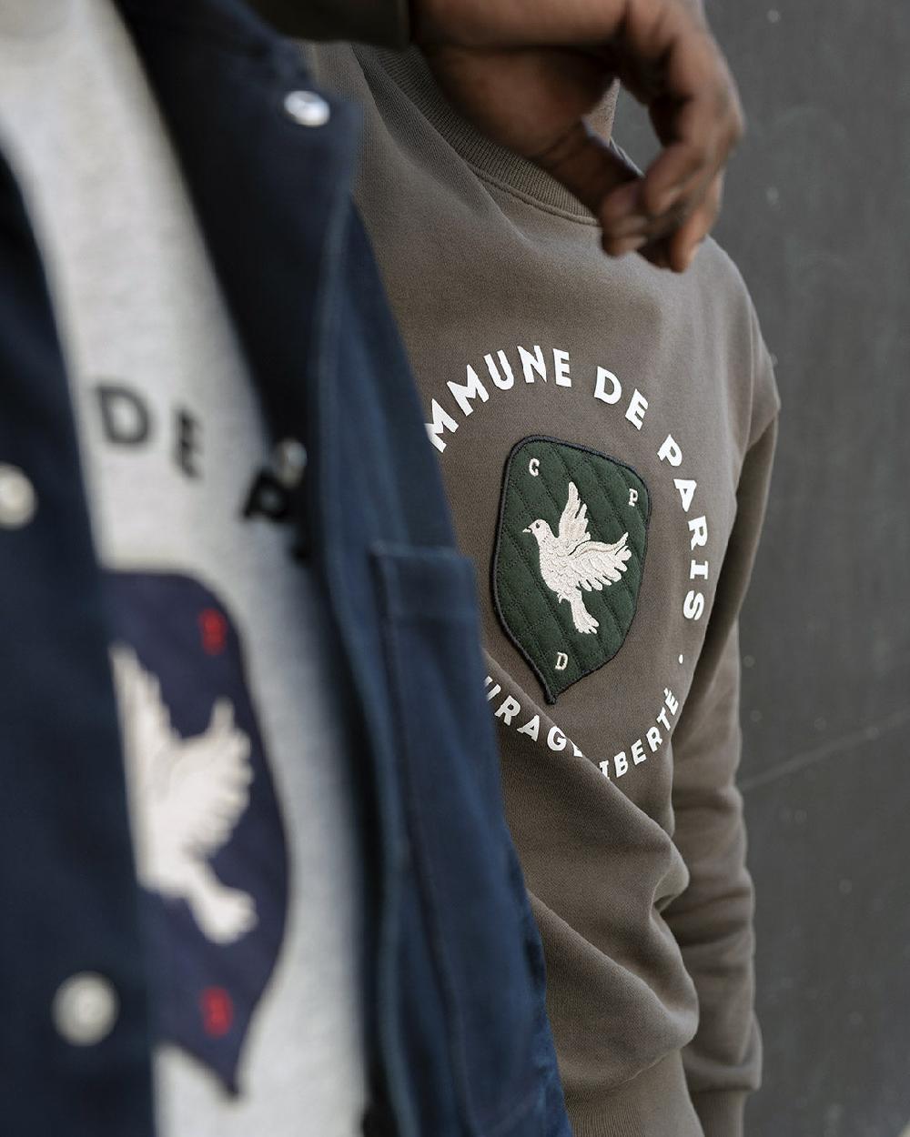 Commune De Paris Sweatshirt Blason Kaki