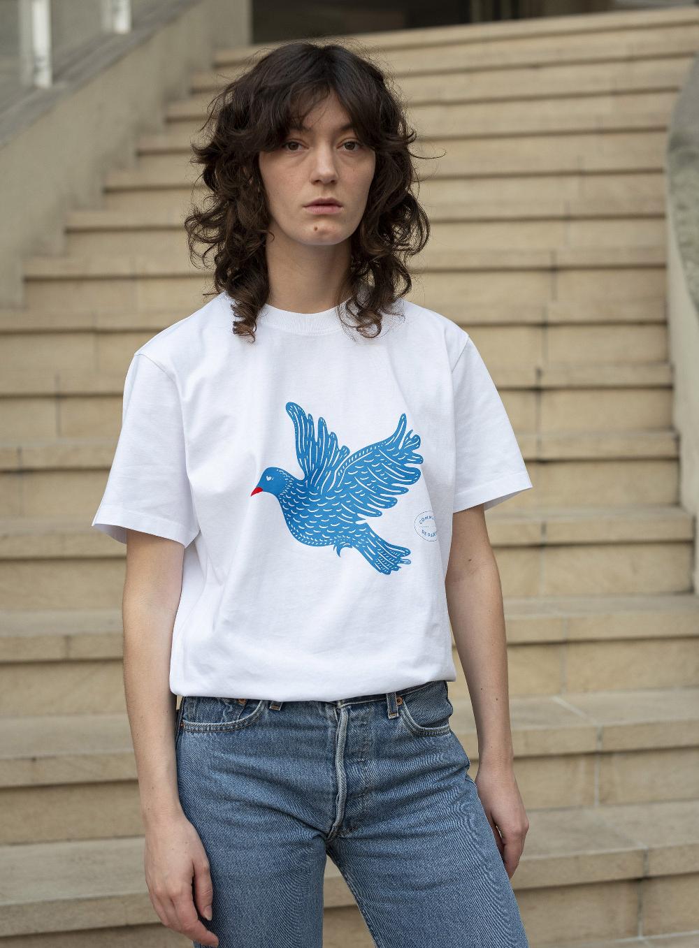 Commune De Paris Tee-shirt Colombe Blanc