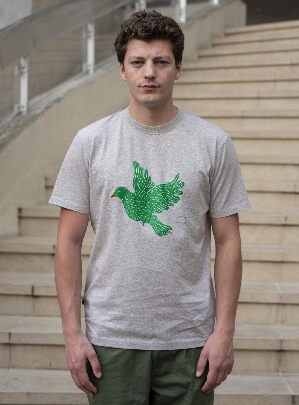 Commune De Paris Tee-shirt Colombe Gris Chiné