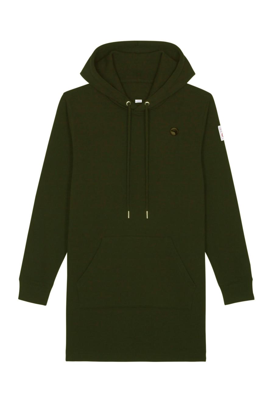 compagnie de californie AW25 ROBE DRESS AVEC CAPUCHE KAKI