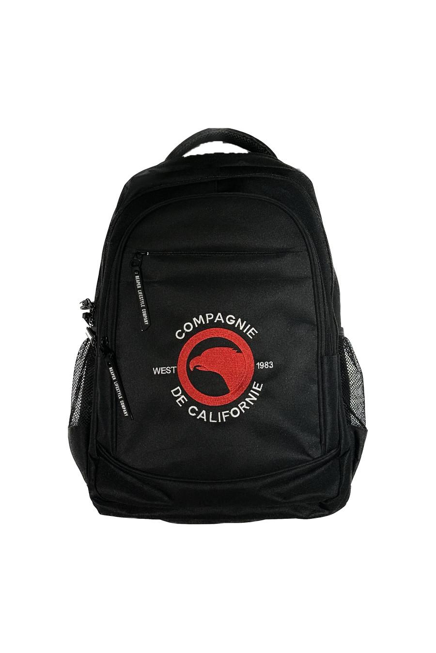 compagnie de californie SAC A DOS / CARTABLE GRAND LOGO LABEL NOIR
