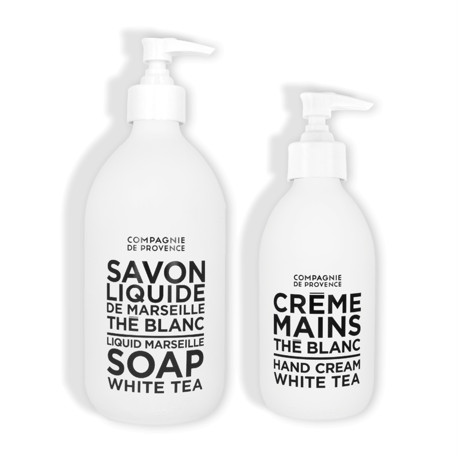 compagnie de provence Duo Savon Liquide et Crème Mains Thé Blanc - Compagnie de Provence