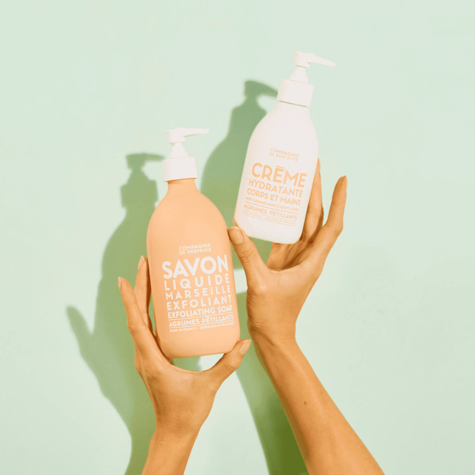 Compagnie De Provence Duo Savon Liquide Exfoliant Et Crème Mains - Compagnie De Provence