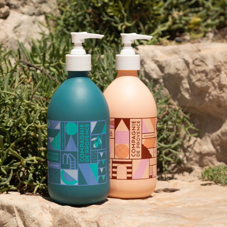 Compagnie De Provence Duo Savons Liquides Santal Concombre & Verveine Cédrat 2x495ml - La Compagnie De Provence