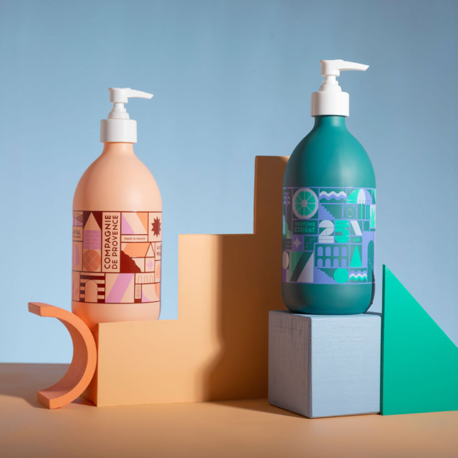 Compagnie De Provence Duo Savons Liquides Santal Concombre & Verveine Cédrat 2x495ml - La Compagnie De Provence