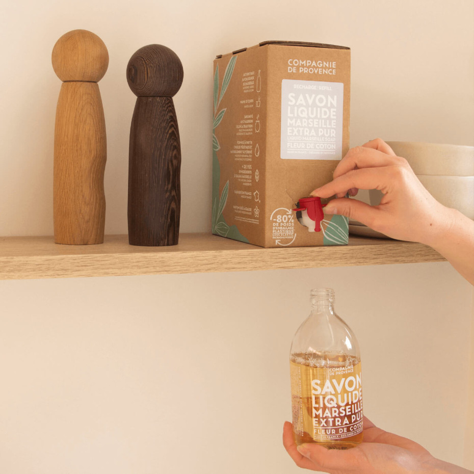 Compagnie De Provence Savon Liquide De Marseille - Eco-recharge 3L Fleur De Coton - Compagnie De Provence