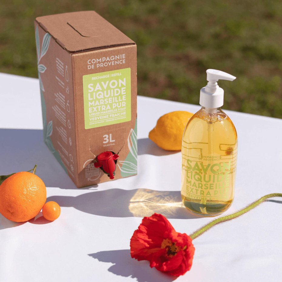 Compagnie De Provence Savon Liquide De Marseille - Eco-recharge 3L Verveine Fraîche - Compagnie De Provence