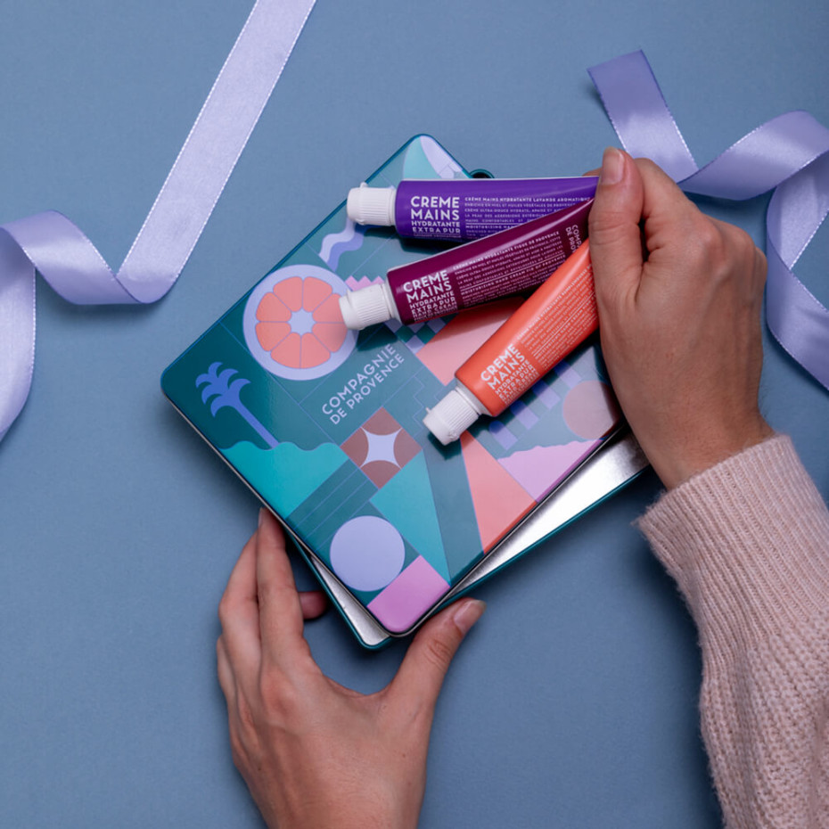 Compagnie De Provence Trio Crèmes Mains Figue Pamplemousse Lavande - Coffret Soin Mains - Compagnie De Provence