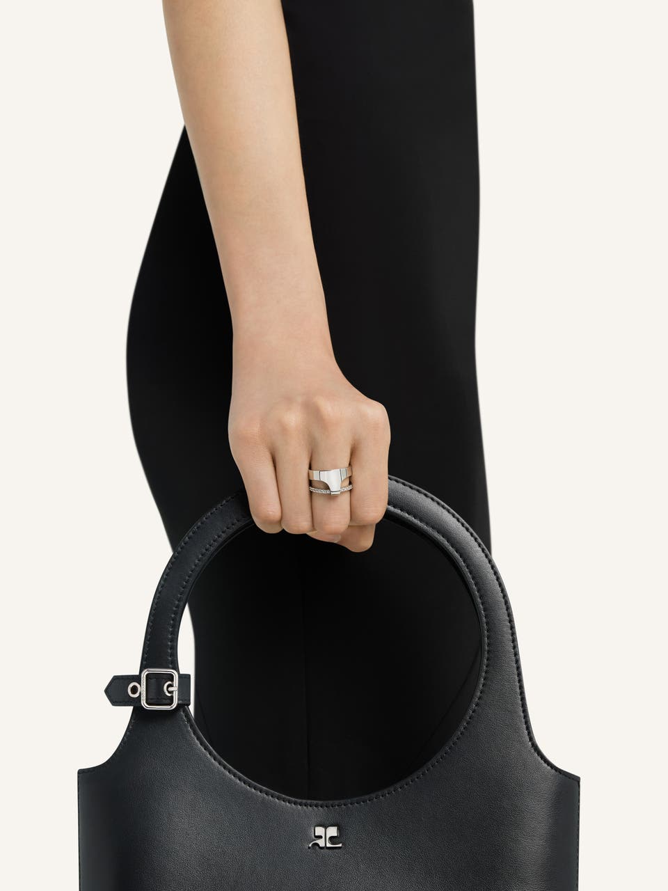 Courrèges BAGUE HOLY À STRASS