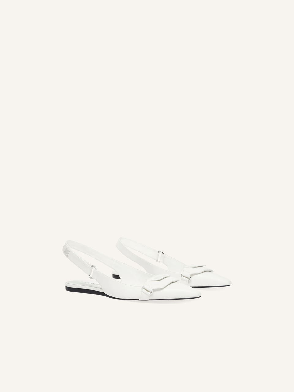 Courrèges BALLERINES SLINGBACK RACER EN CUIR