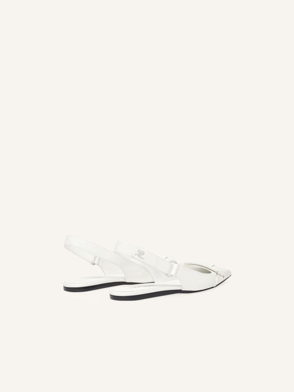Courrèges BALLERINES SLINGBACK RACER EN CUIR