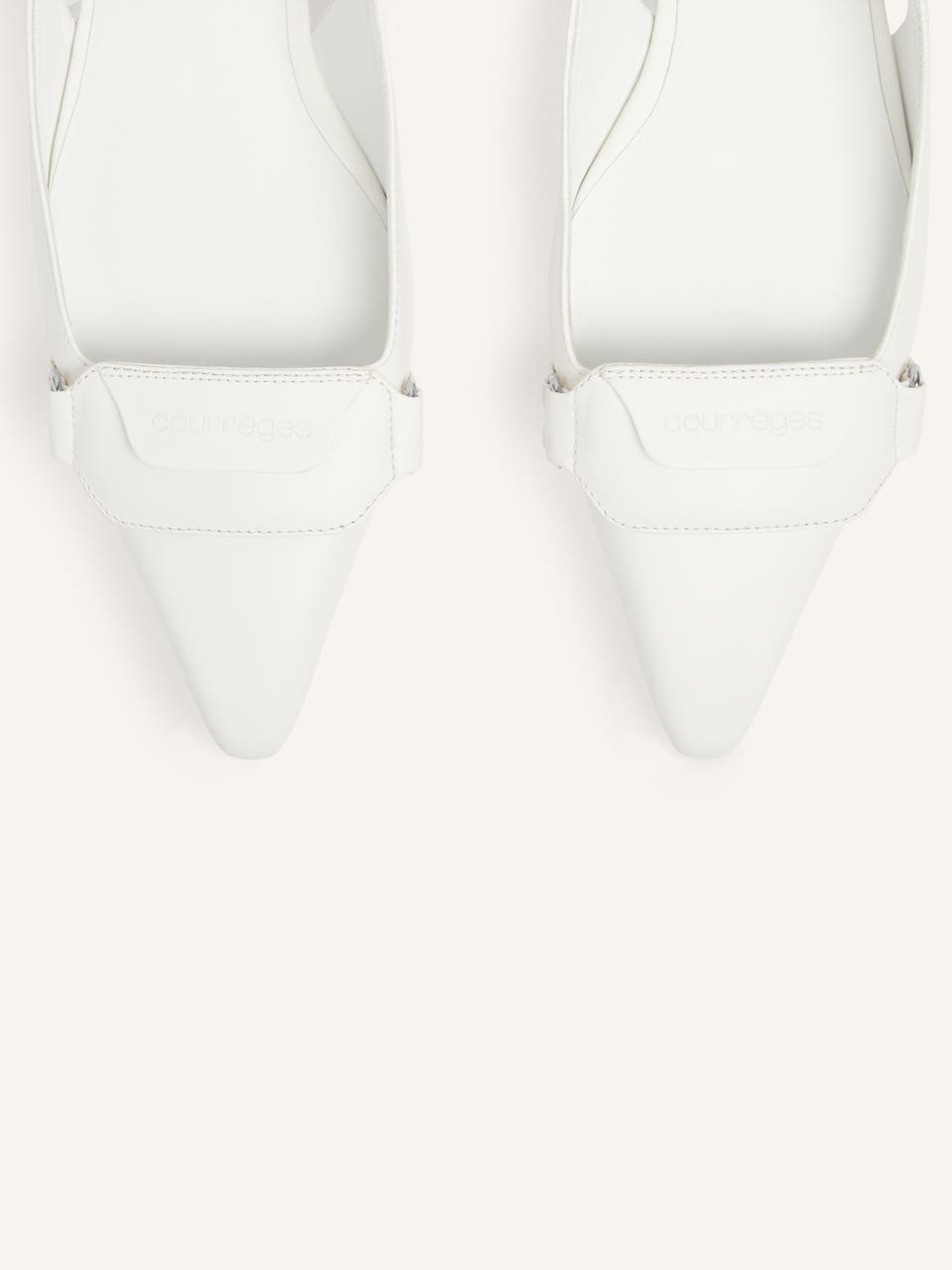 Courrèges BALLERINES SLINGBACK RACER EN CUIR