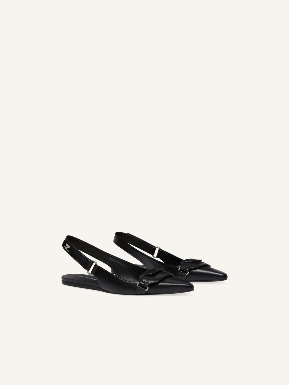 Courrèges BALLERINES SLINGBACK RACER EN CUIR