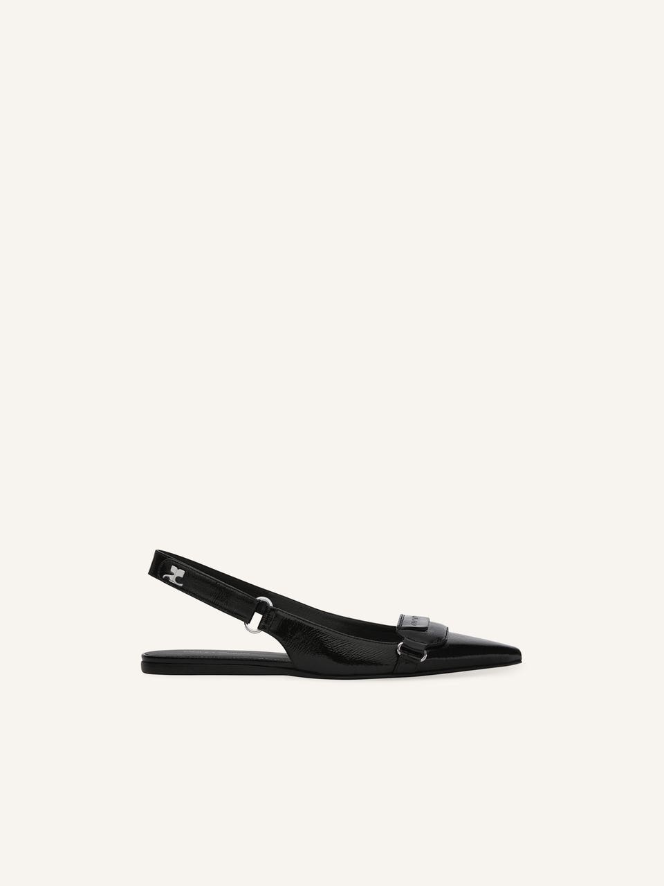 courrèges BALLERINES SLINGBACK RACER EN VINYLE
