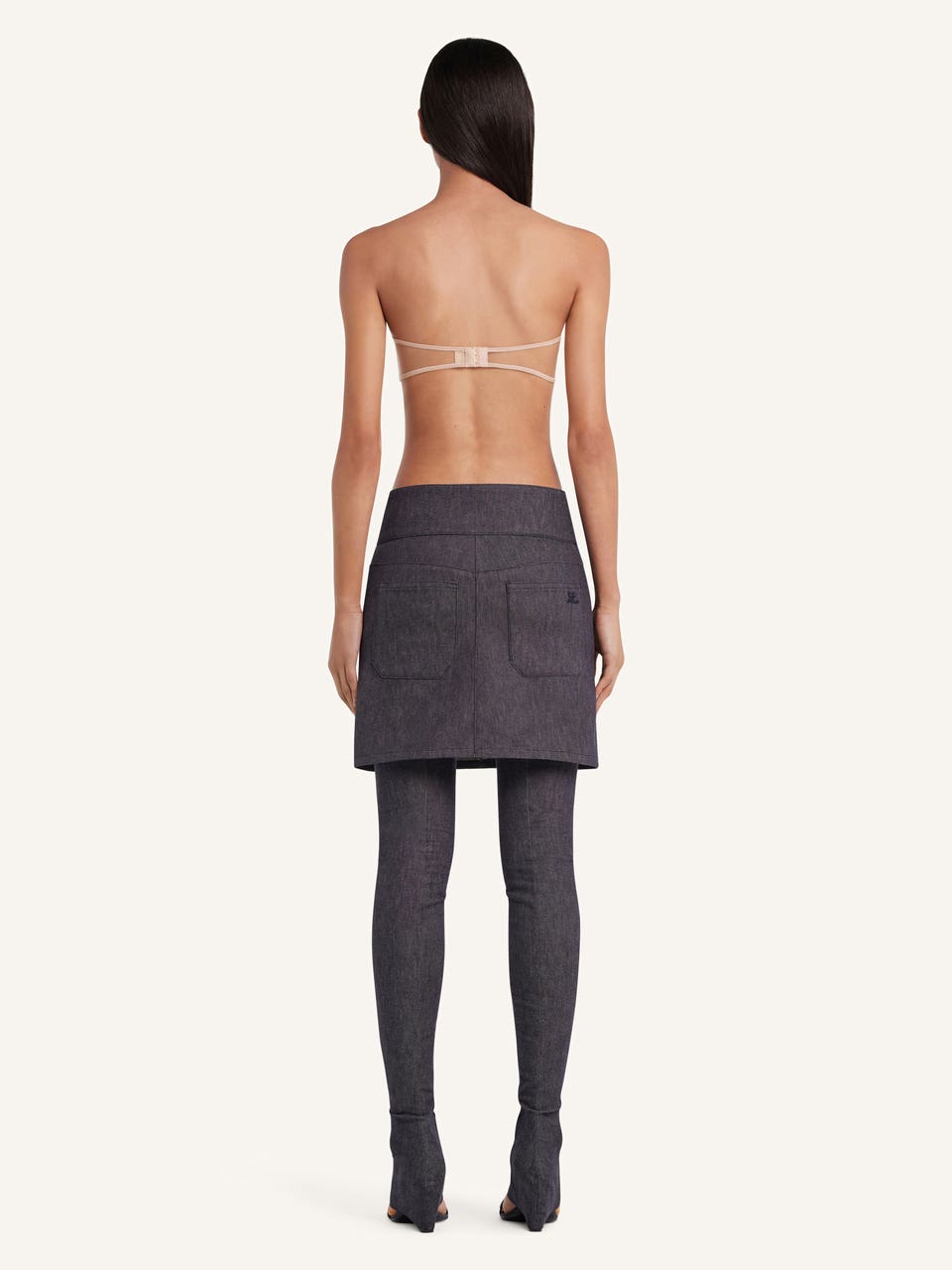 Courrèges BANDEAU CARRÉ MAGIQUE EN DENIM