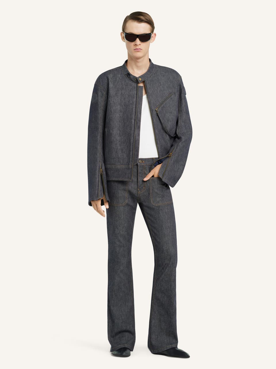Courrèges BIKER SCUBA EN DENIM