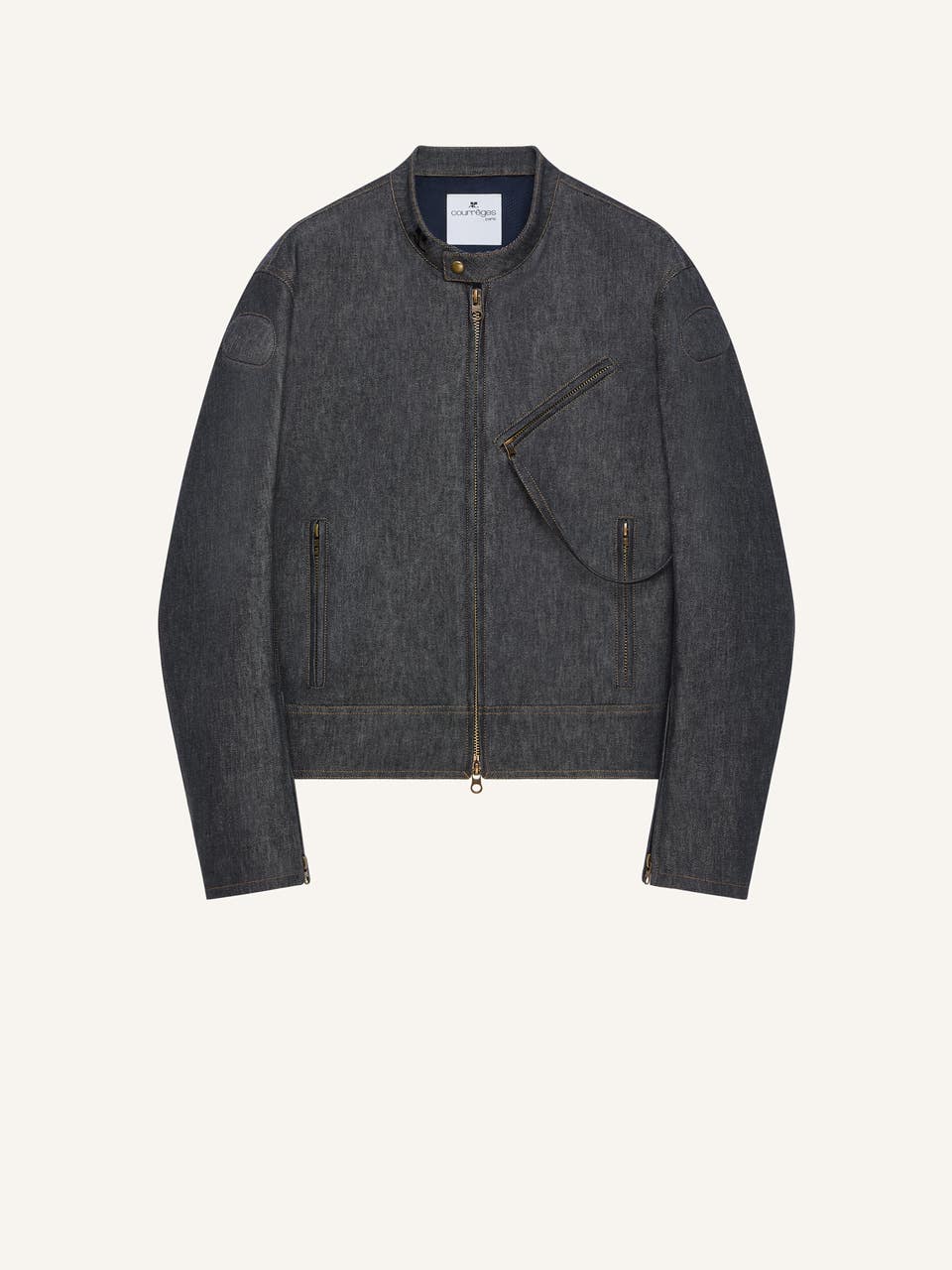 courrèges BIKER SCUBA EN DENIM