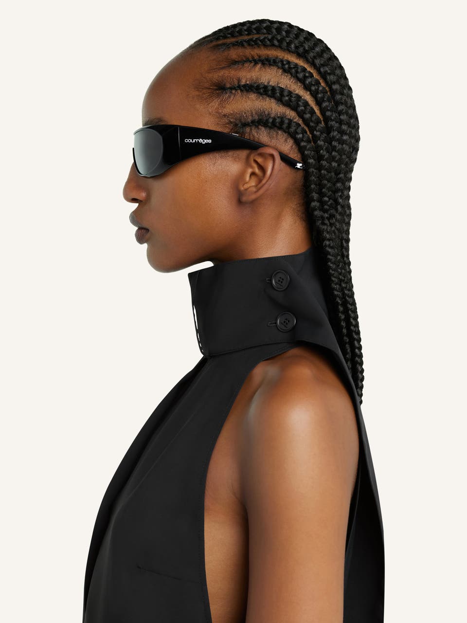 Courrèges BLOUSE COL FOULARD SANS MANCHES