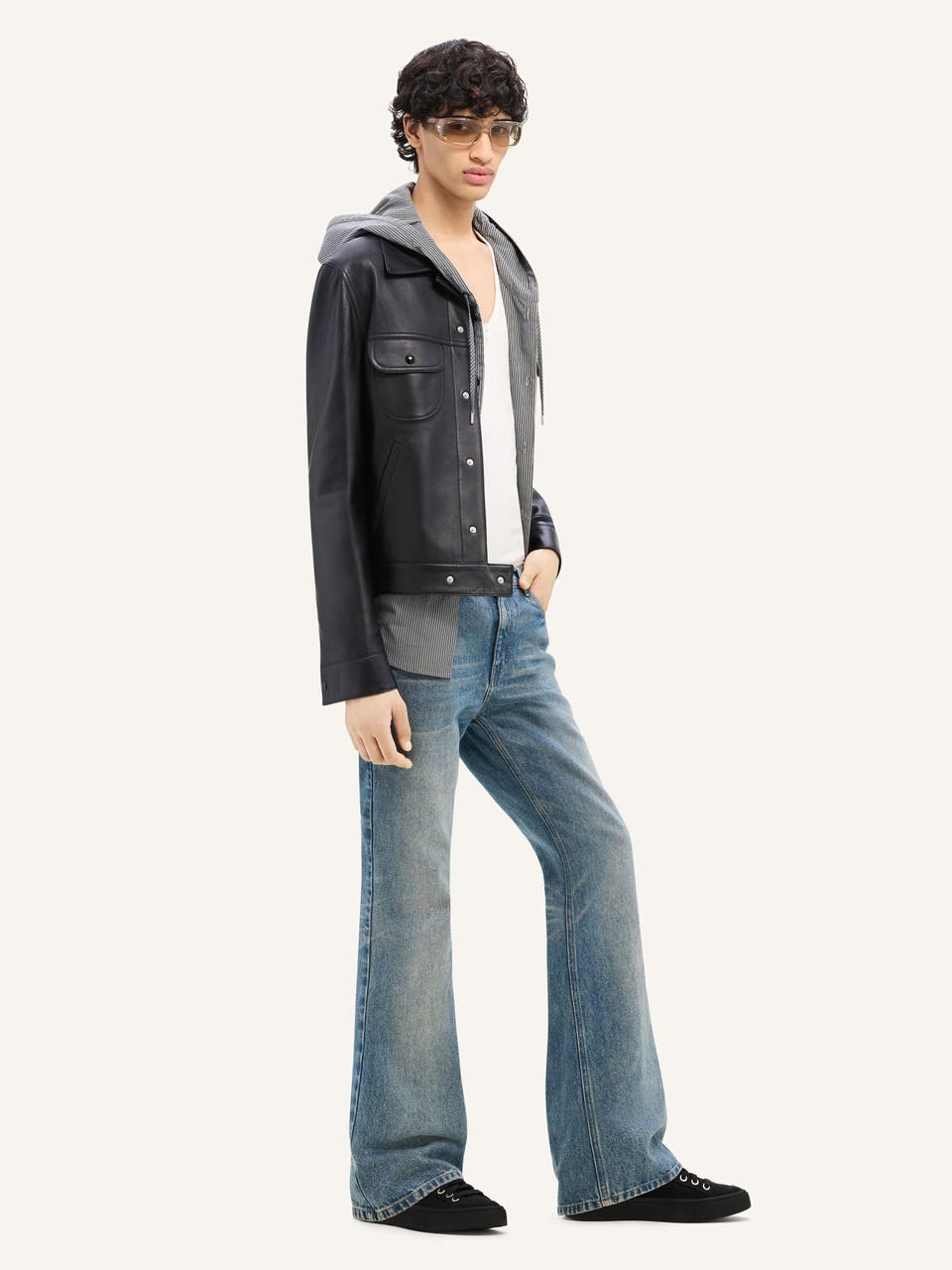 Courrèges BLOUSON TRUCKER EN CUIR