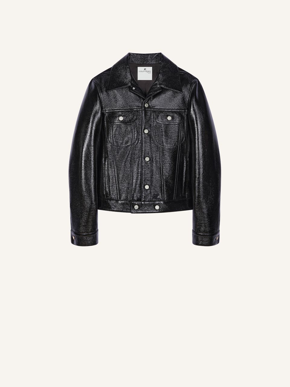 courrèges BLOUSON TRUCKER EN VINYLE