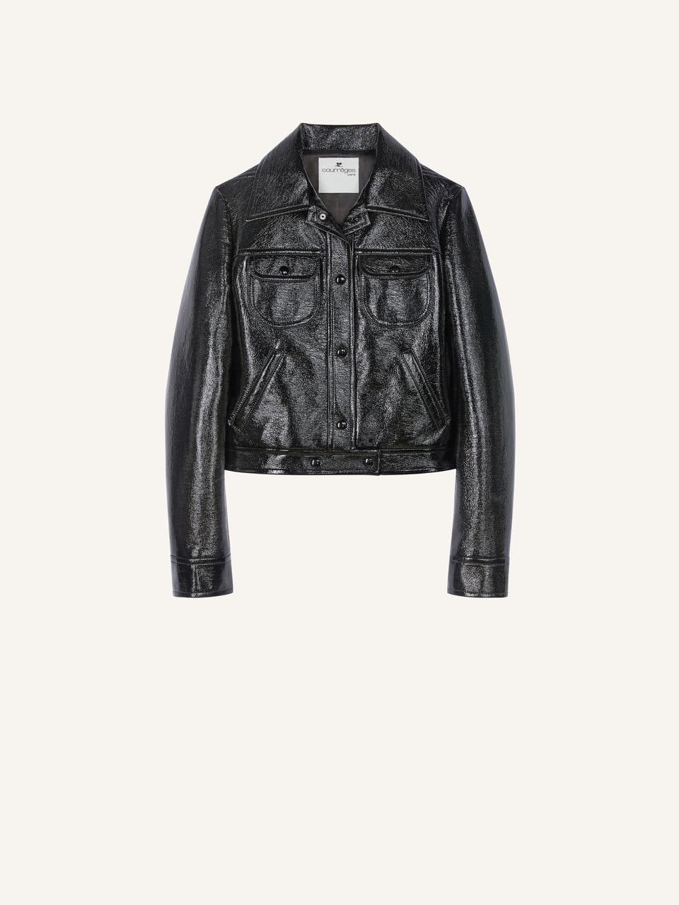 courrèges BLOUSON TRUCKER EN VINYLE