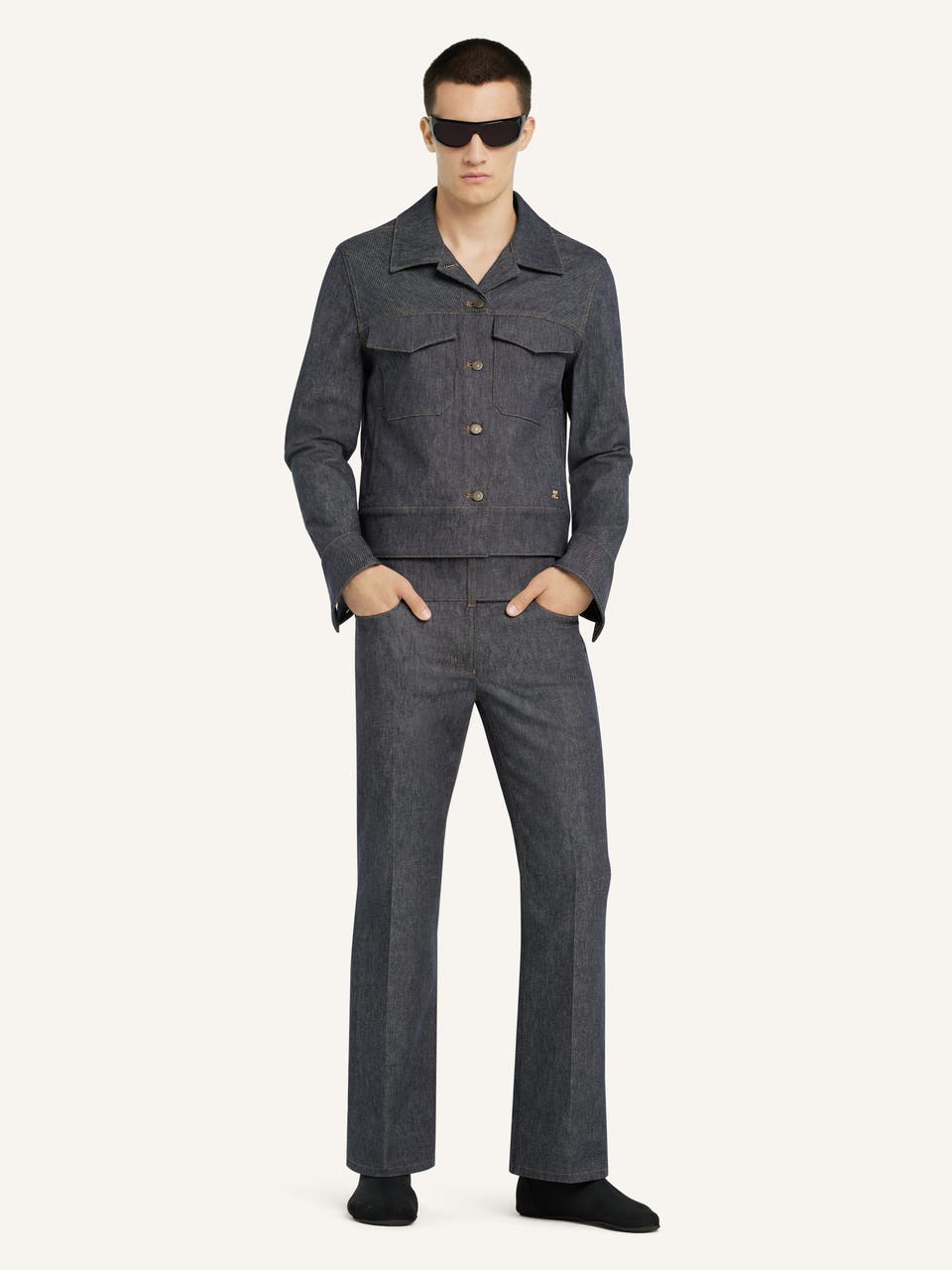 Courrèges BLOUSON TRUCKER UTILITAIRE EN DENIM