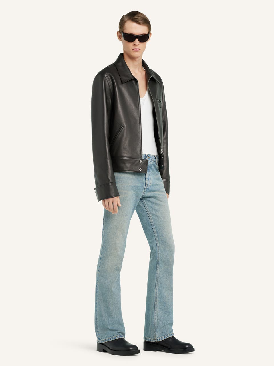 Courrèges BLOUSON ZIPPÉ EN CUIR