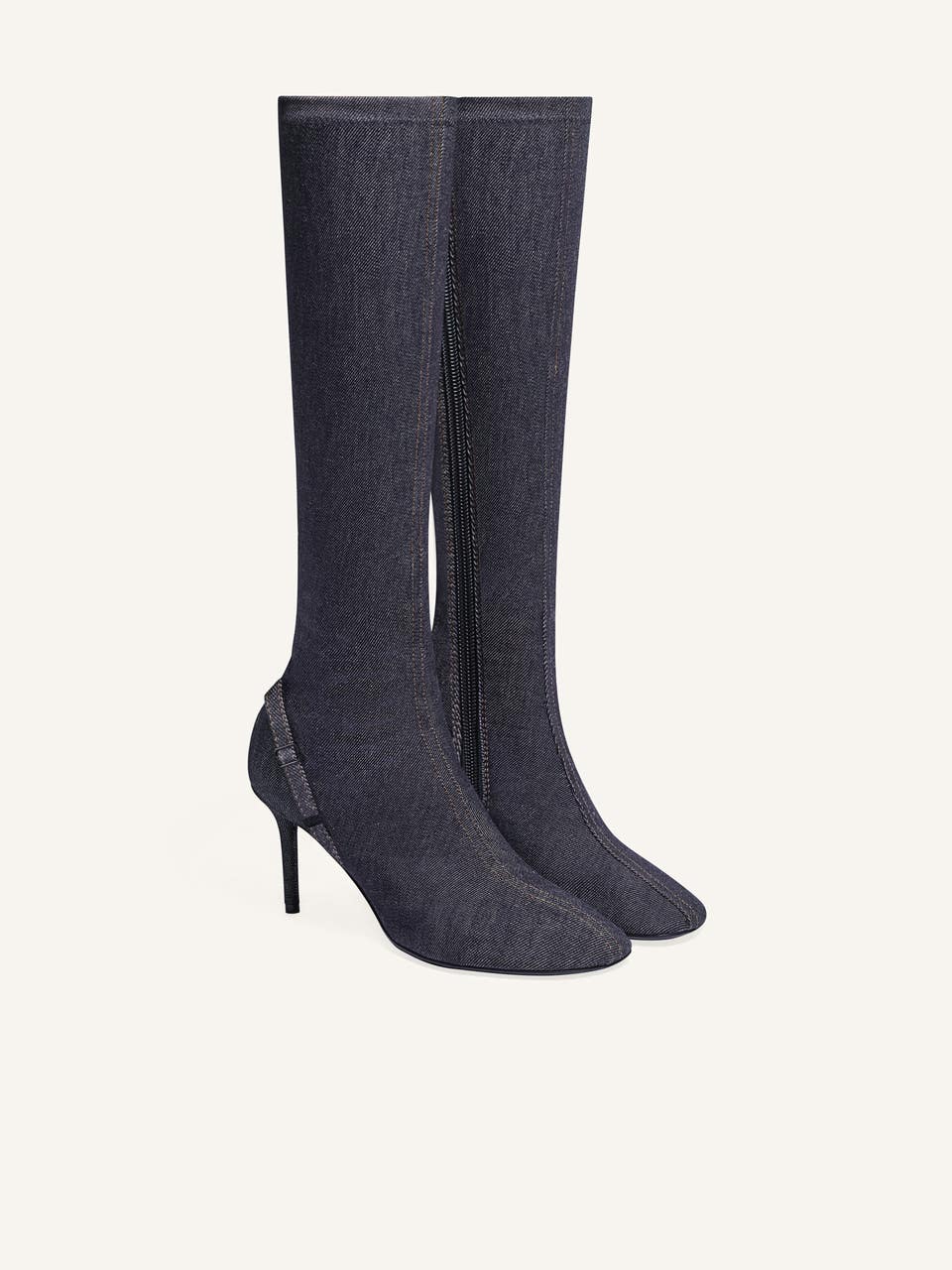 Courrèges BOTTES OBLIQUE EN DENIM