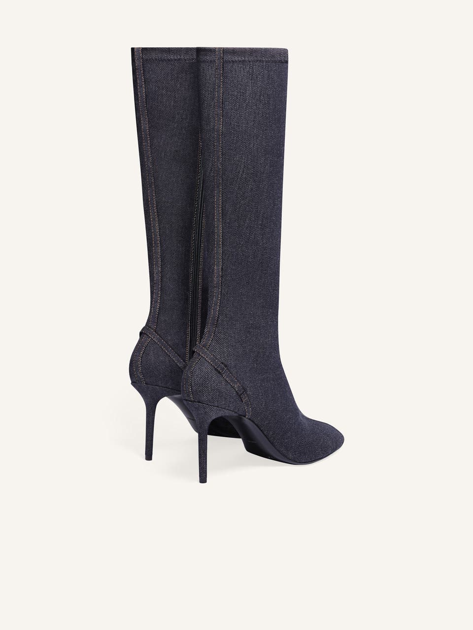 Courrèges BOTTES OBLIQUE EN DENIM