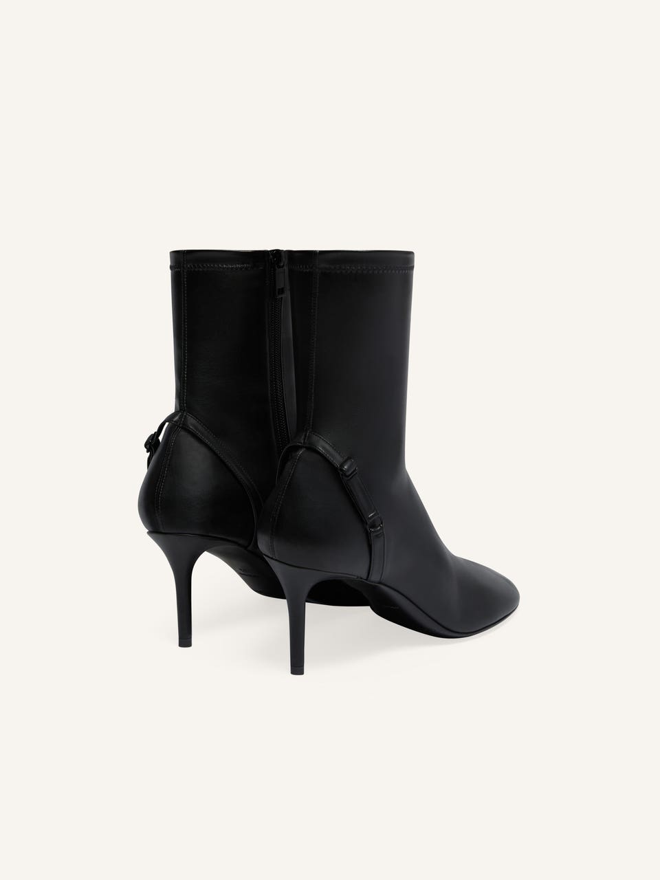 Courrèges BOTTINES OBLIQUE EFFET CUIR STRETCH