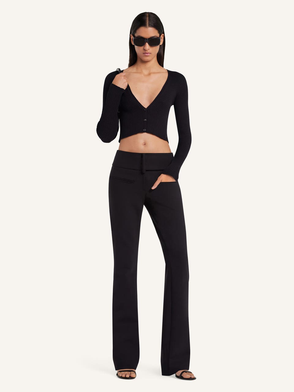 Courrèges CARDIGAN SOLAR EN MAILLE