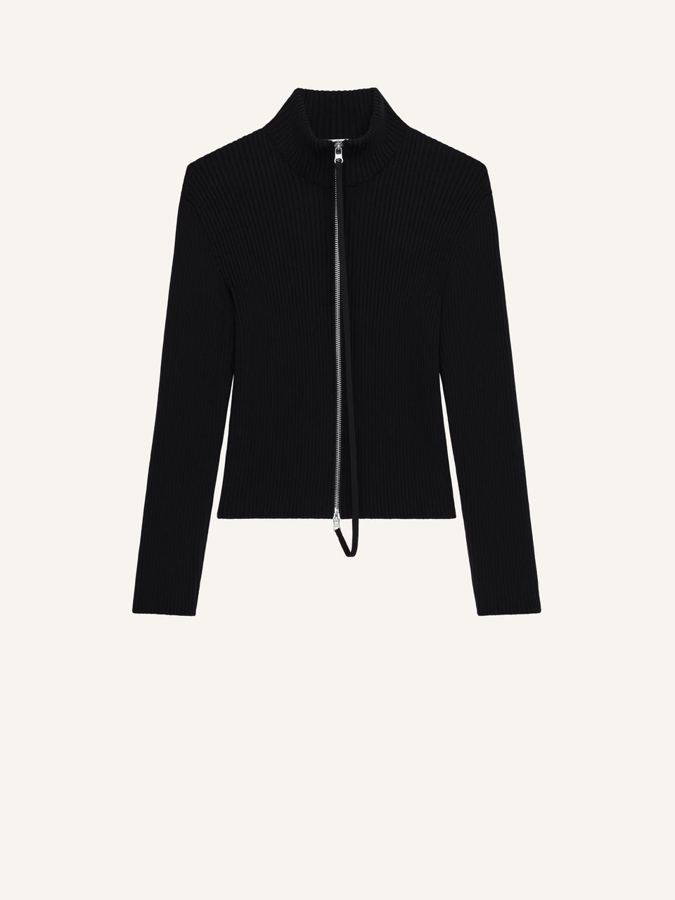 courrèges CARDIGAN ZIPPÉ CÔTELÉ