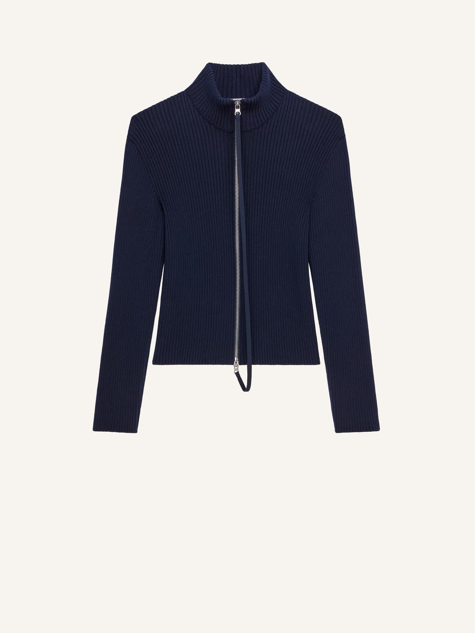 courrèges CARDIGAN ZIPPÉ CÔTELÉ