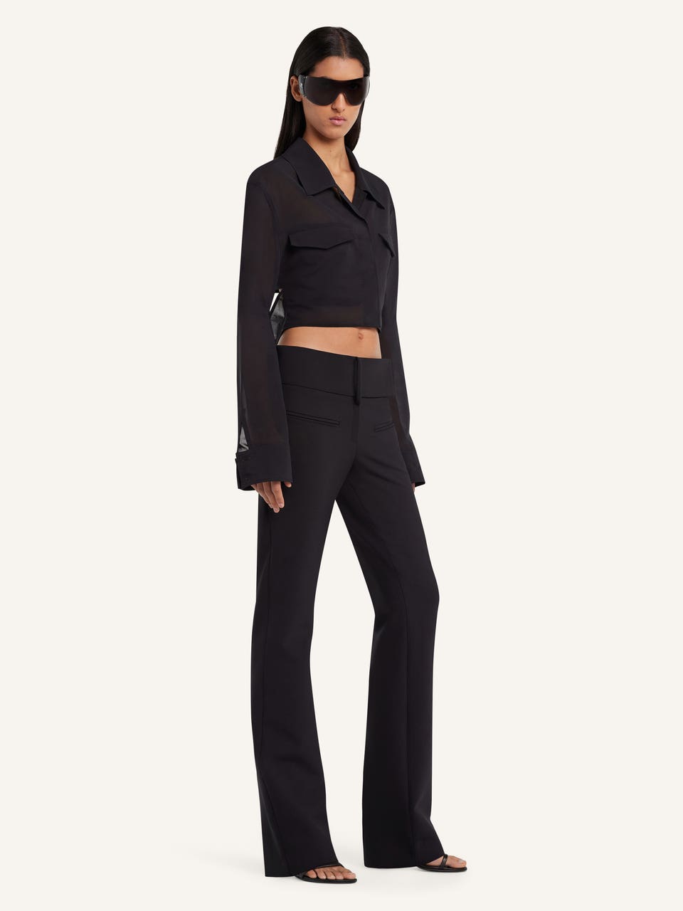 Courrèges CHEMISE COURTE EN COTON 2 POCHES