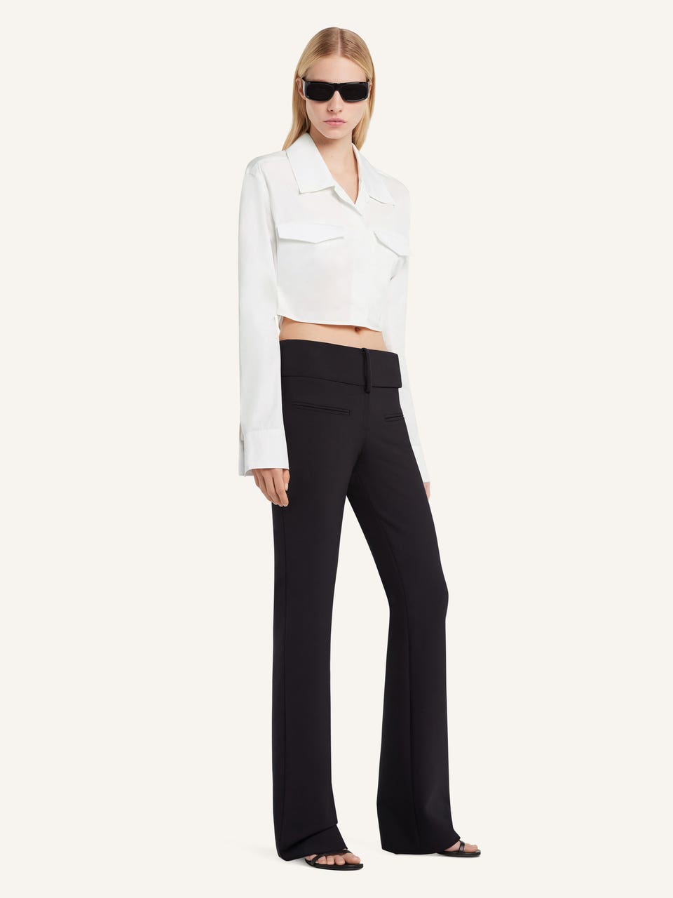 Courrèges CHEMISE COURTE EN POPELINE 2 POCHES