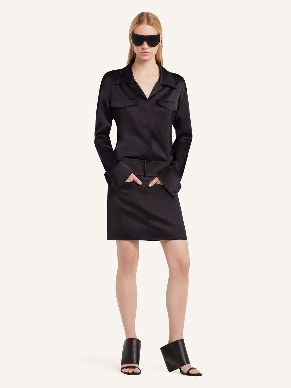 Courrèges CHEMISE EN SATIN 2 POCHES