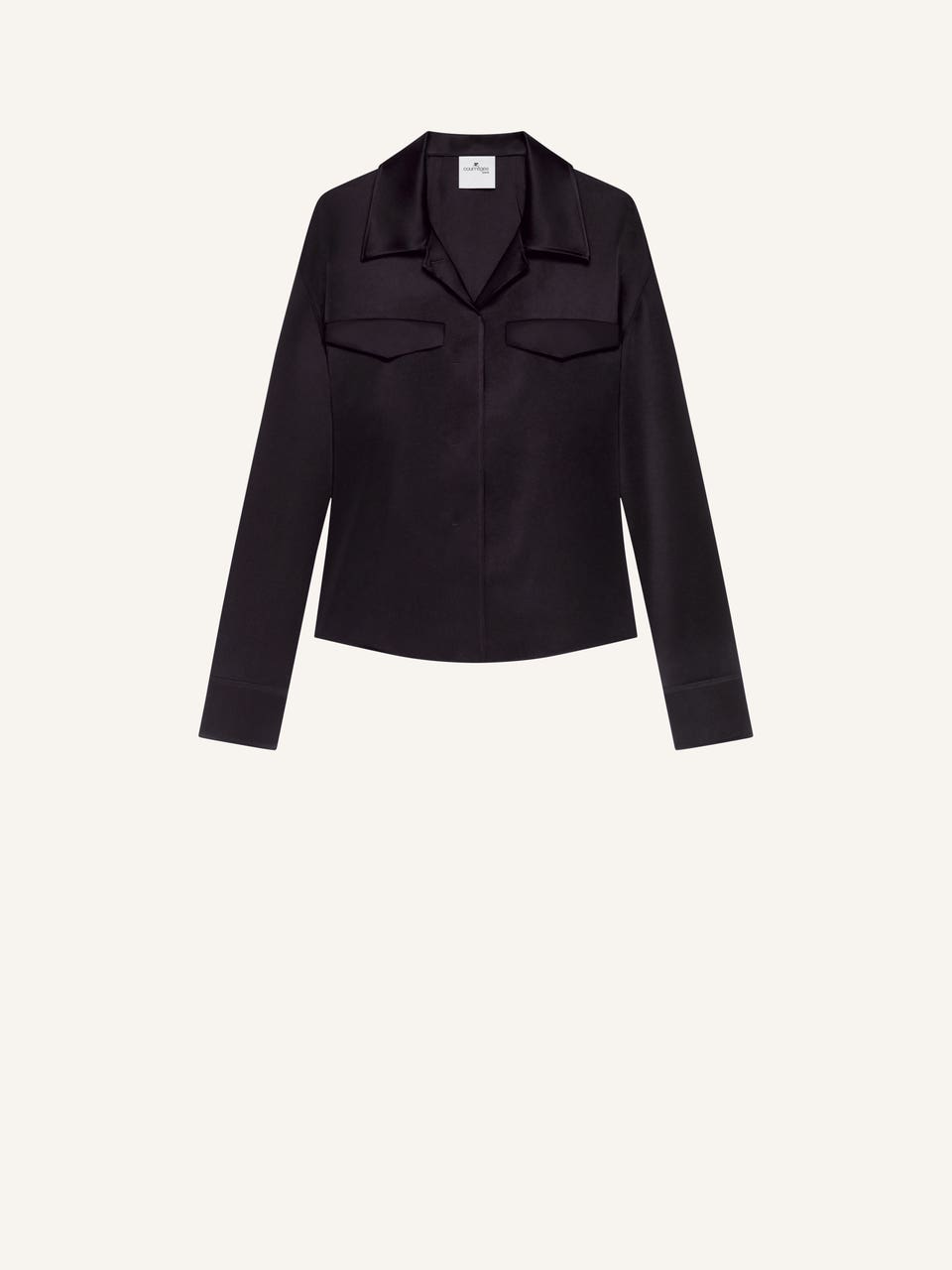 courrèges CHEMISE EN SATIN 2 POCHES