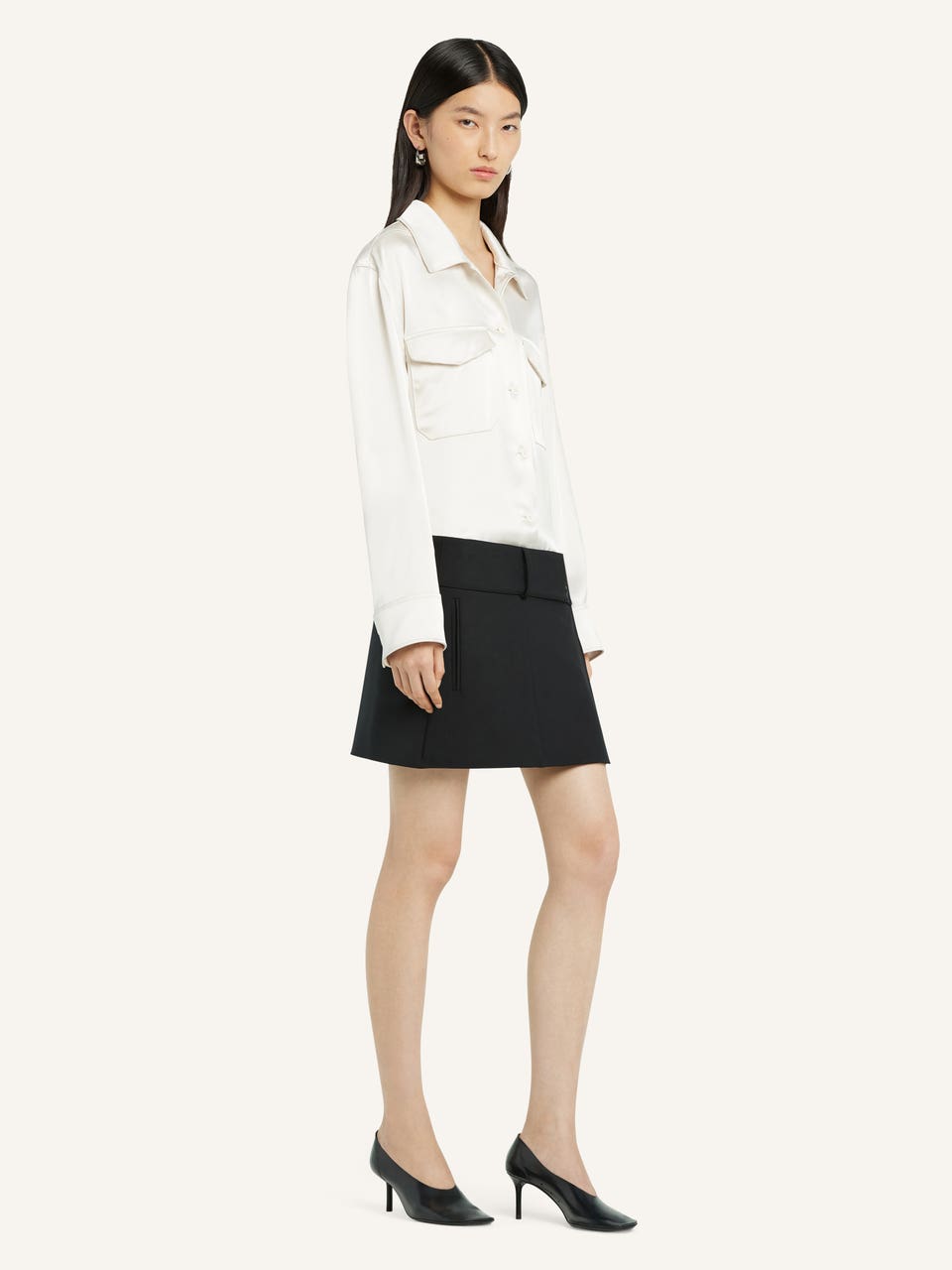 Courrèges CHEMISE EN SATIN 2 POCHES