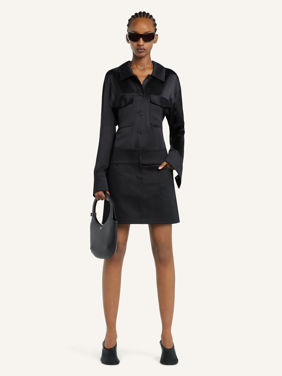 Courrèges CHEMISE EN SATIN 2 POCHES