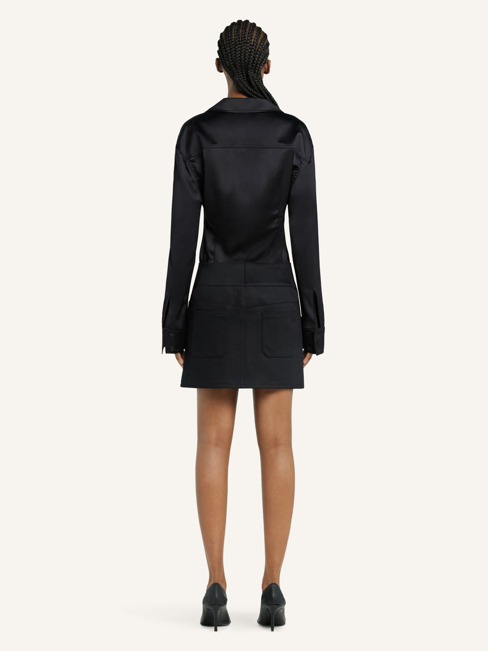 Courrèges CHEMISE EN SATIN 2 POCHES