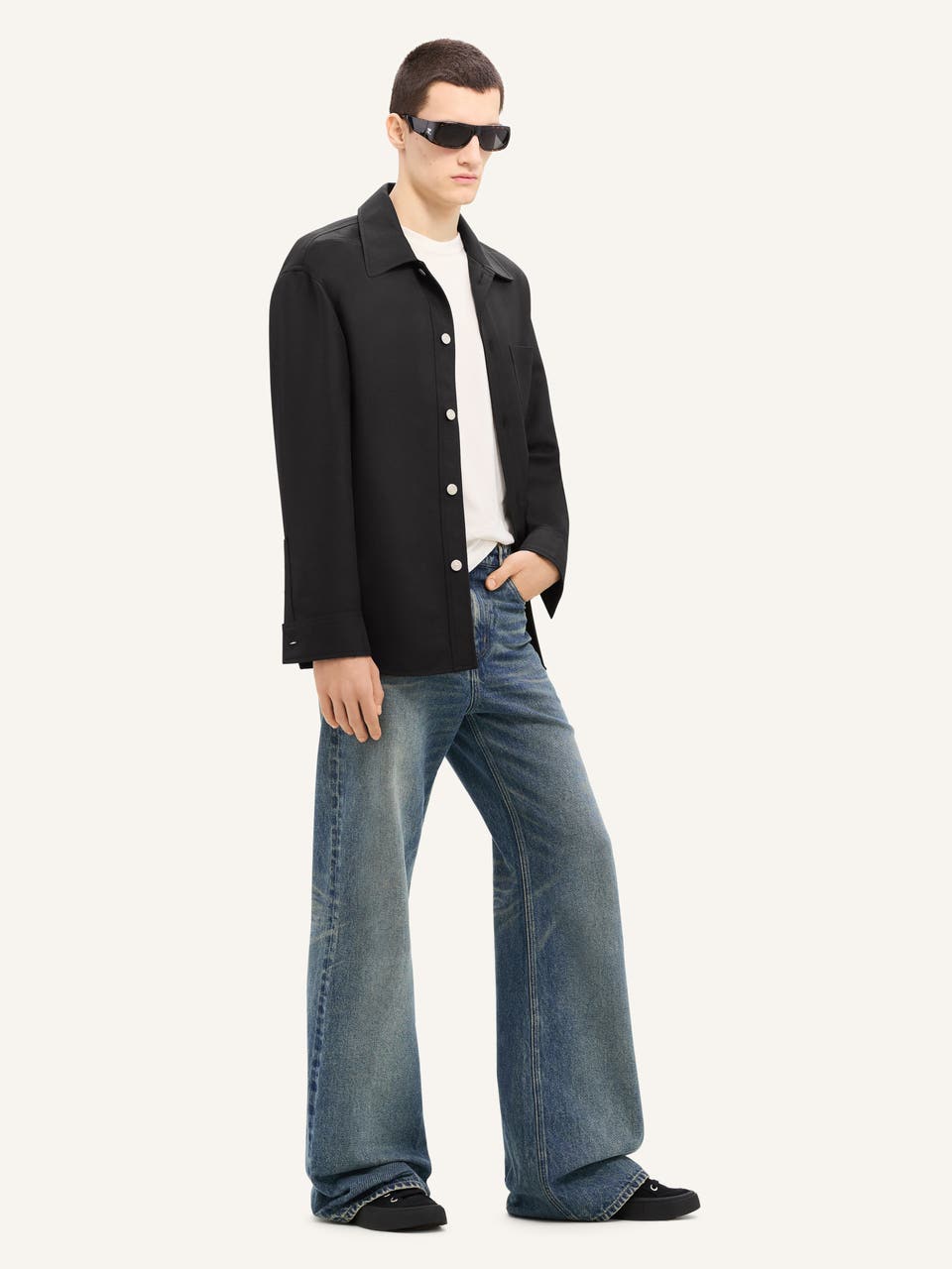 Courrèges CHEMISE RÉTRO OVERSIZE EN TWILL