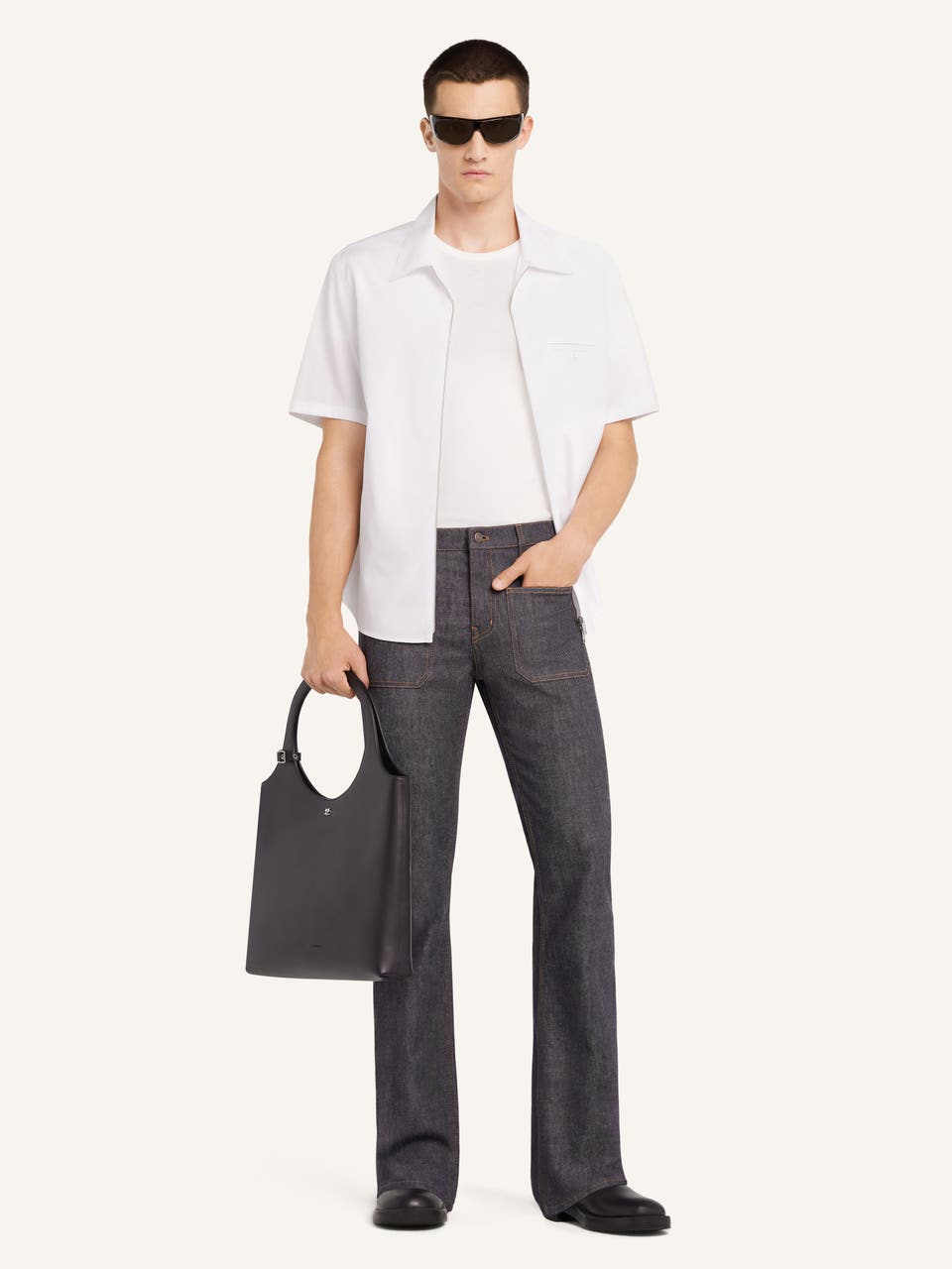 Courrèges CHEMISE ZIPPÉE EN POPELINE