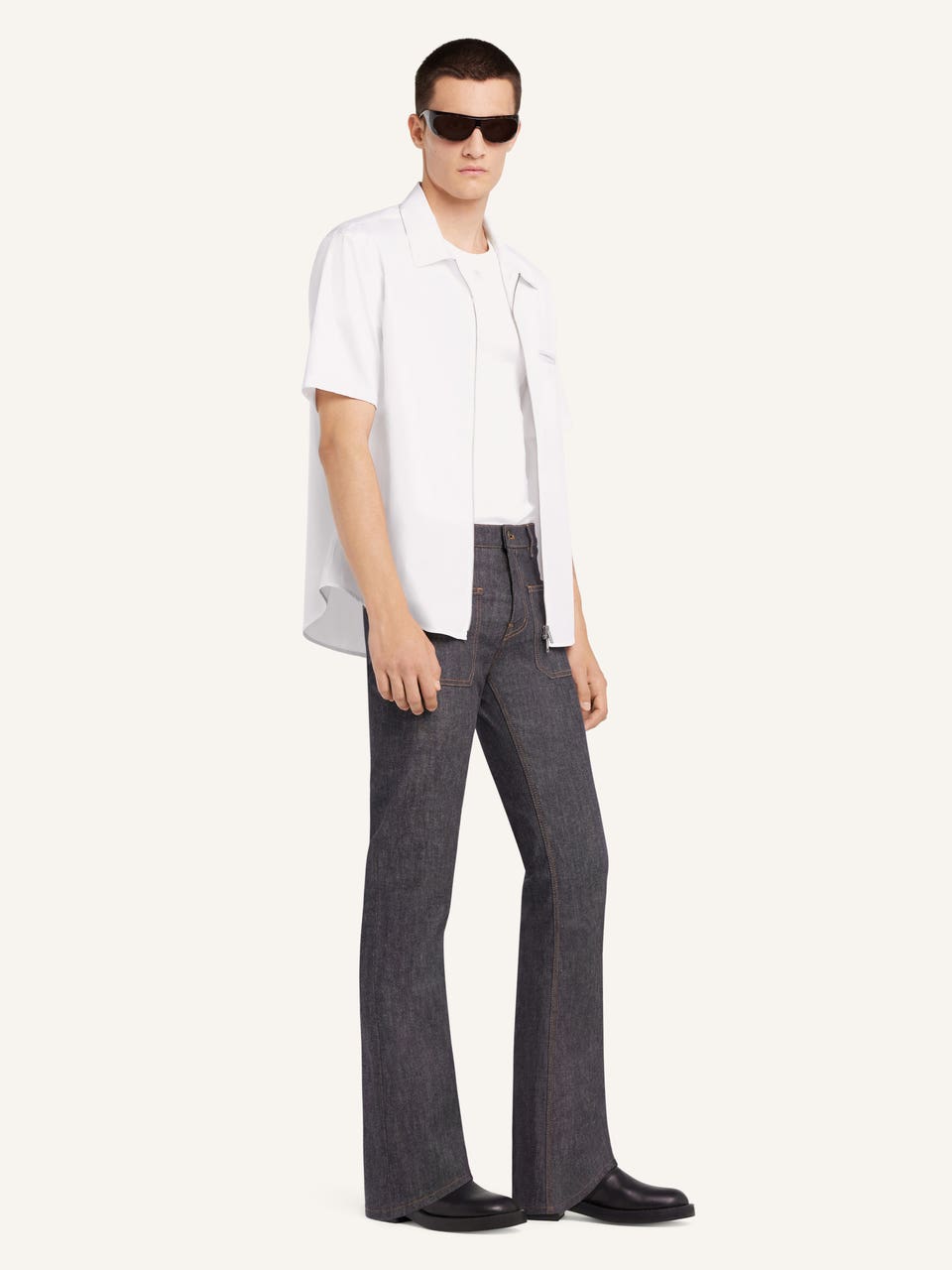 Courrèges CHEMISE ZIPPÉE EN POPELINE