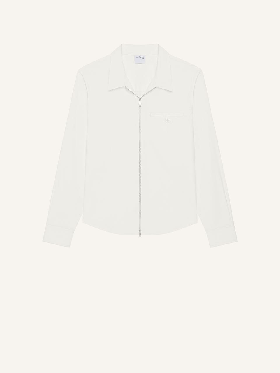 courrèges CHEMISE ZIPPÉE EN POPELINE