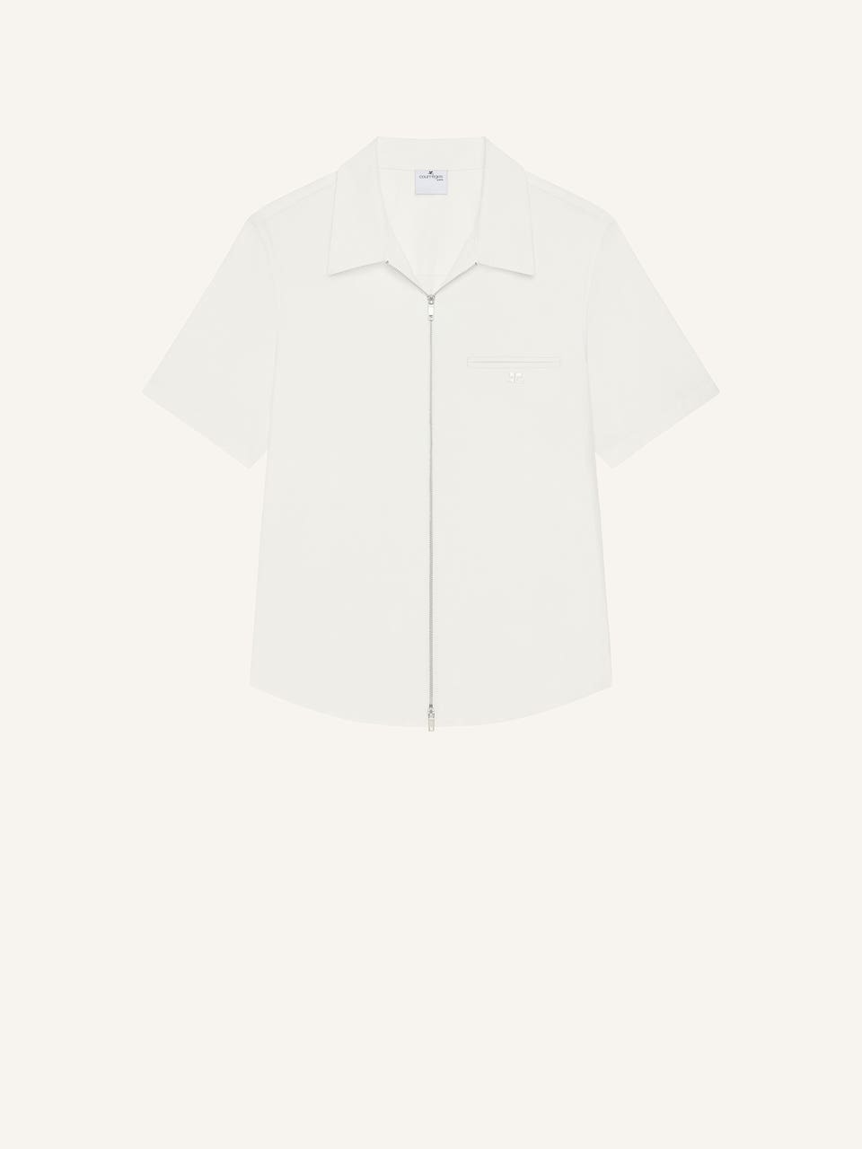 courrèges CHEMISE ZIPPÉE EN POPELINE