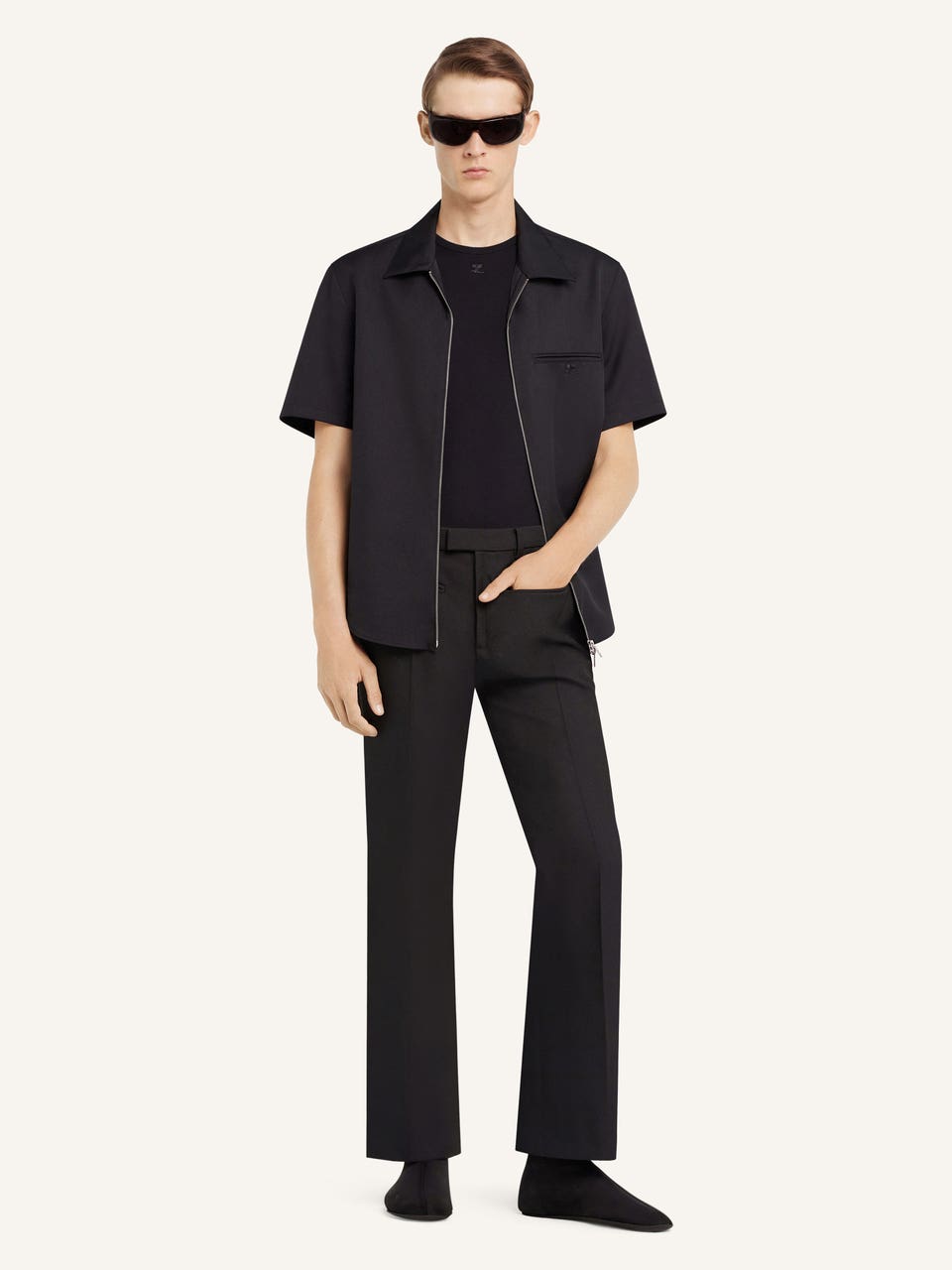 Courrèges CHEMISE ZIPPÉE EN TWILL