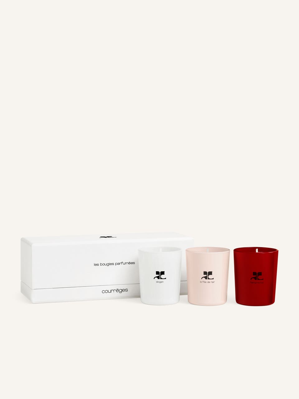 courrèges COFFRET TRIO BOUGIES