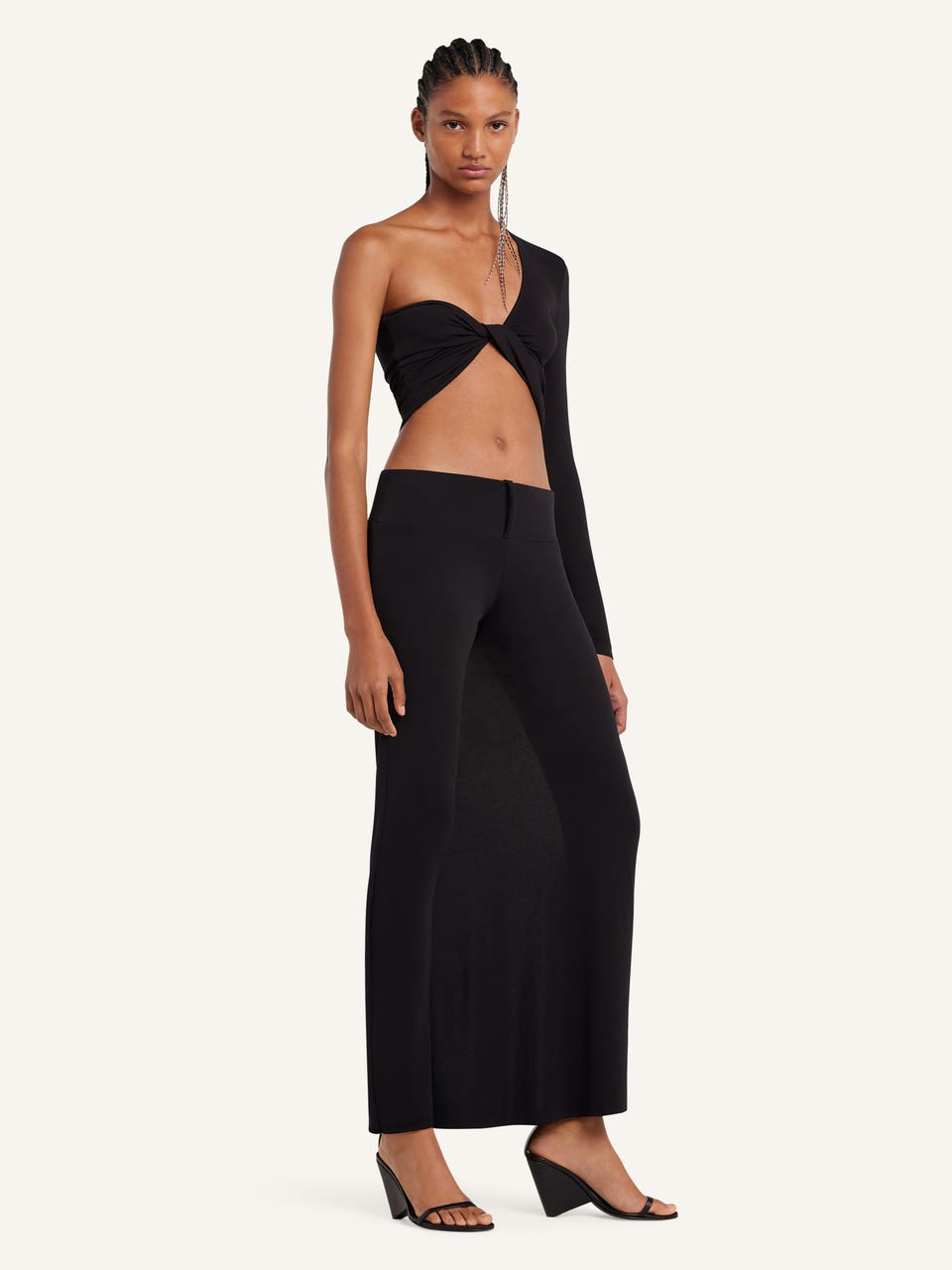 Courrèges CROP TOP TWIST ASYMÉTRIQUE