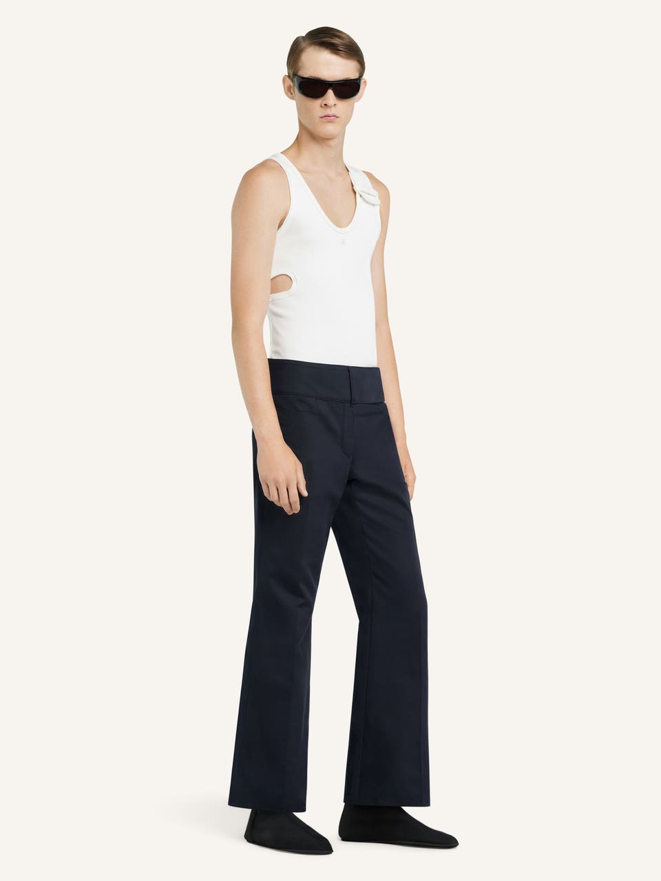 Courrèges DÉBARDEUR EN JERSEY À CÔTES FINES